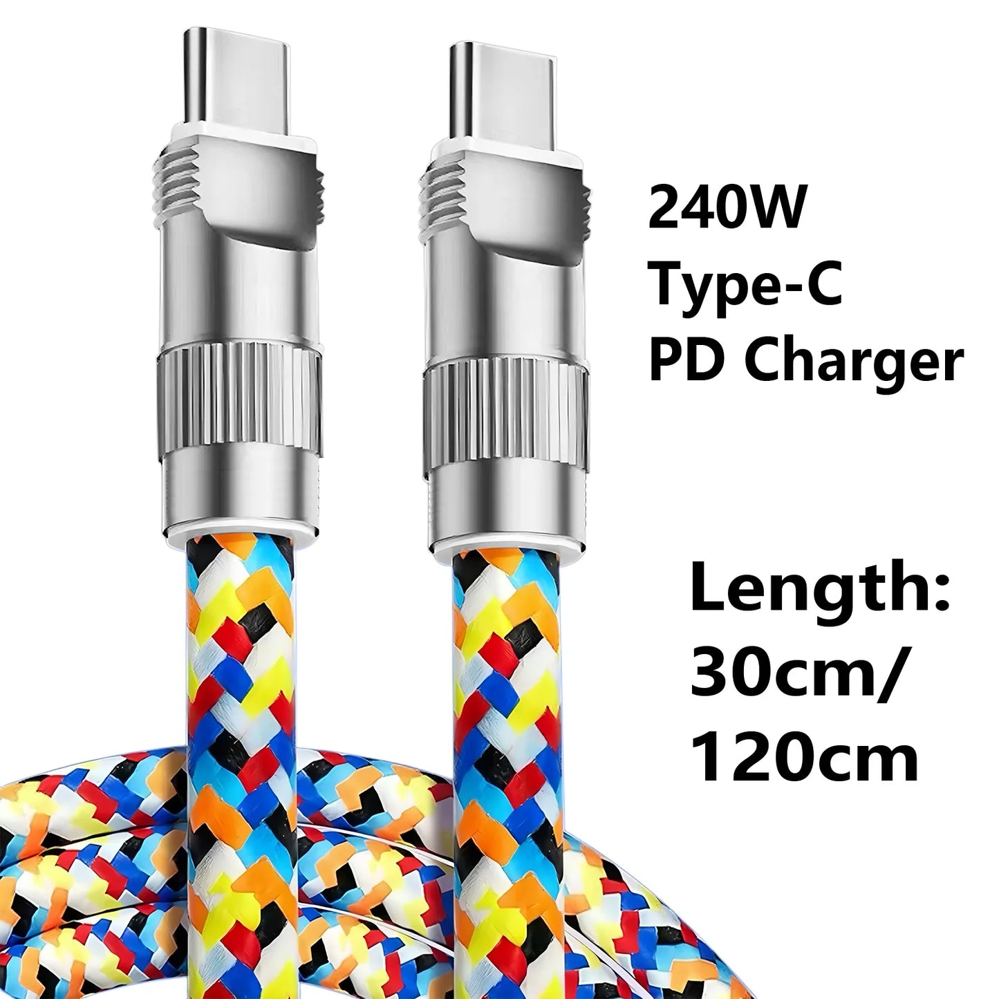 Stay Stylish and Powered Up with Our 2-in-1 Lanyard Charging Cable - Featuring a Sleek Zinc Alloy Lock for Ultimate Convenience!