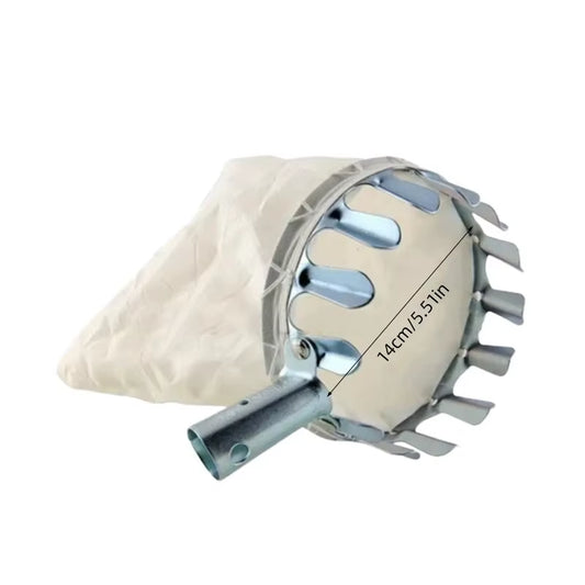 Grab your 1Pc Metal Cherry Picker Tool! 🍒 Harvest fruits effortlessly with this handy Fruit Picker Basket Head! Perfect for garden enthusiasts! 🌳✨